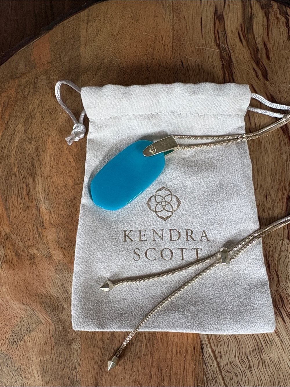 Kendra Scott Inez Turquoise Blue Pendant Necklace
